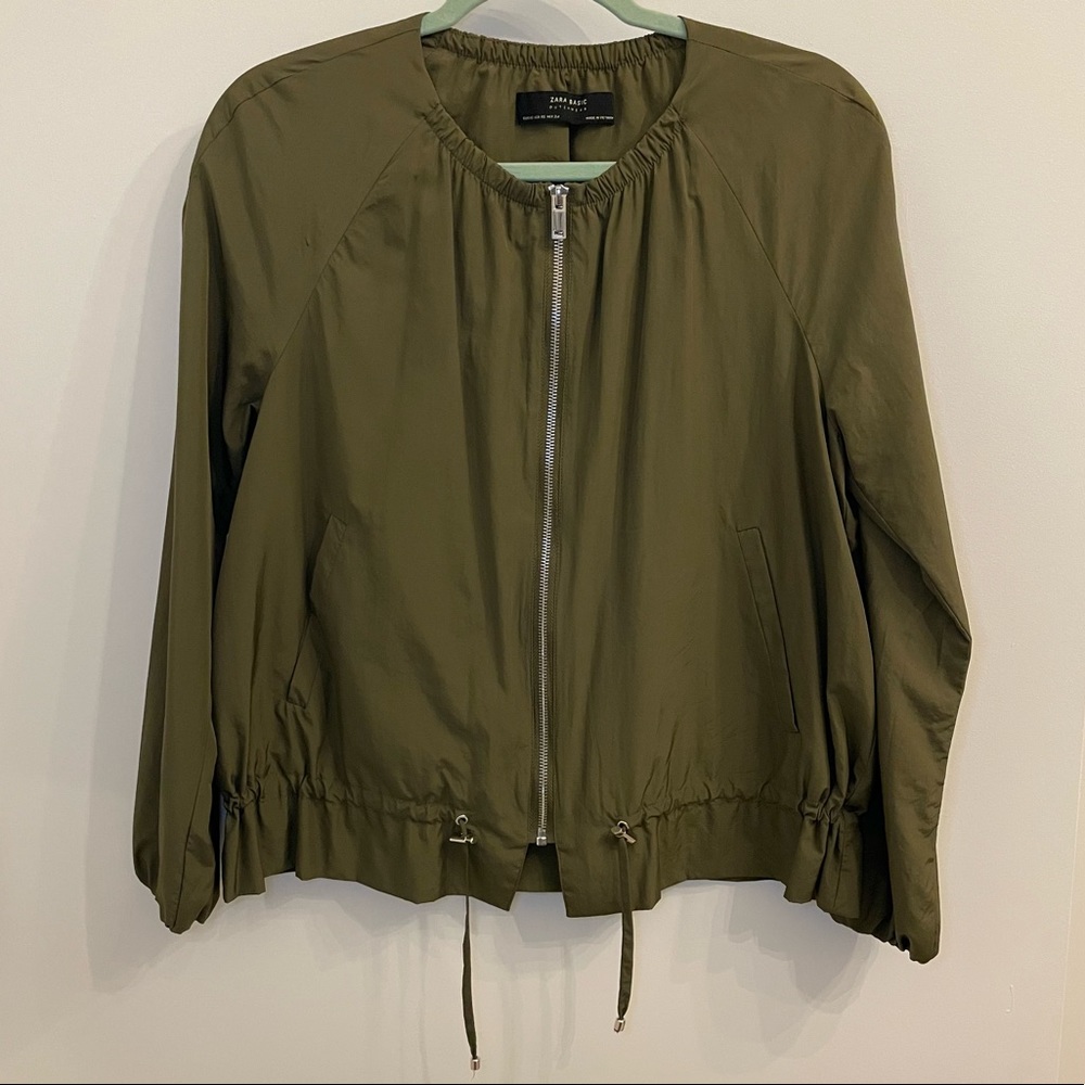 Zara Bomber Cinch Light Jacket